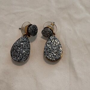 Jcrew Elegant Silver Teardrop Earrings